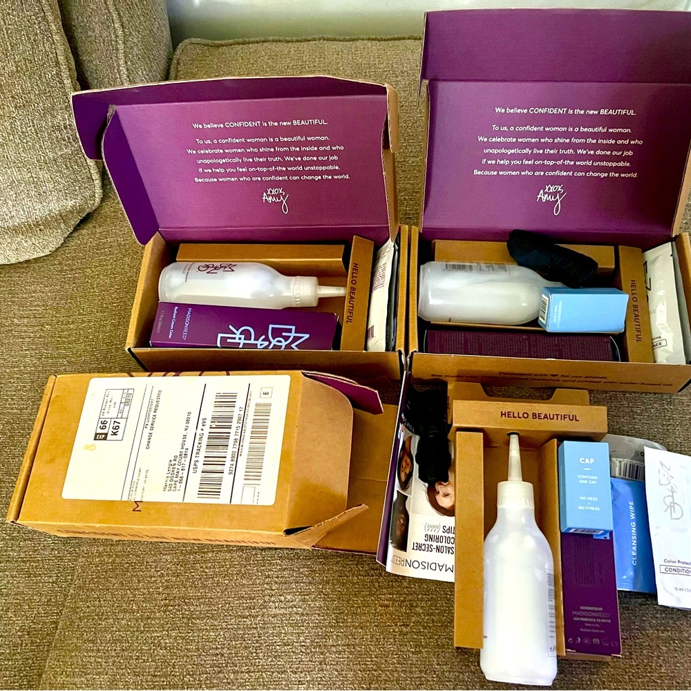 3 packages Madison Reed Radiant Color BLONDE Bologna